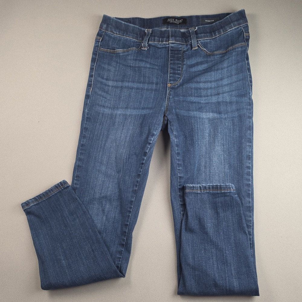 Judy Blue Slim Fit Jeans Womens 11/30 Blue Dark Wash Stretch Pull On Denim